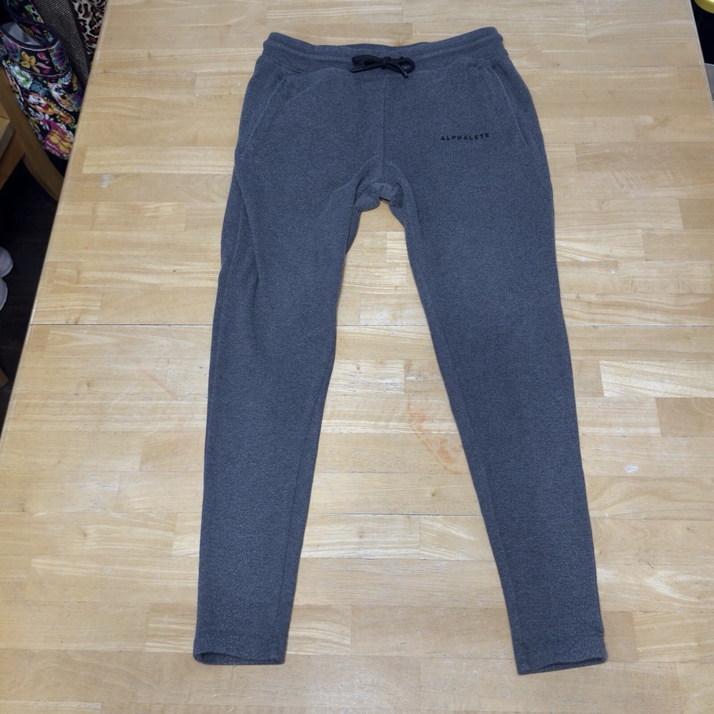 Alphalete Men's Joggers Sweatpants Grey Athleisure Tapered Gym Workout Sz 29x27